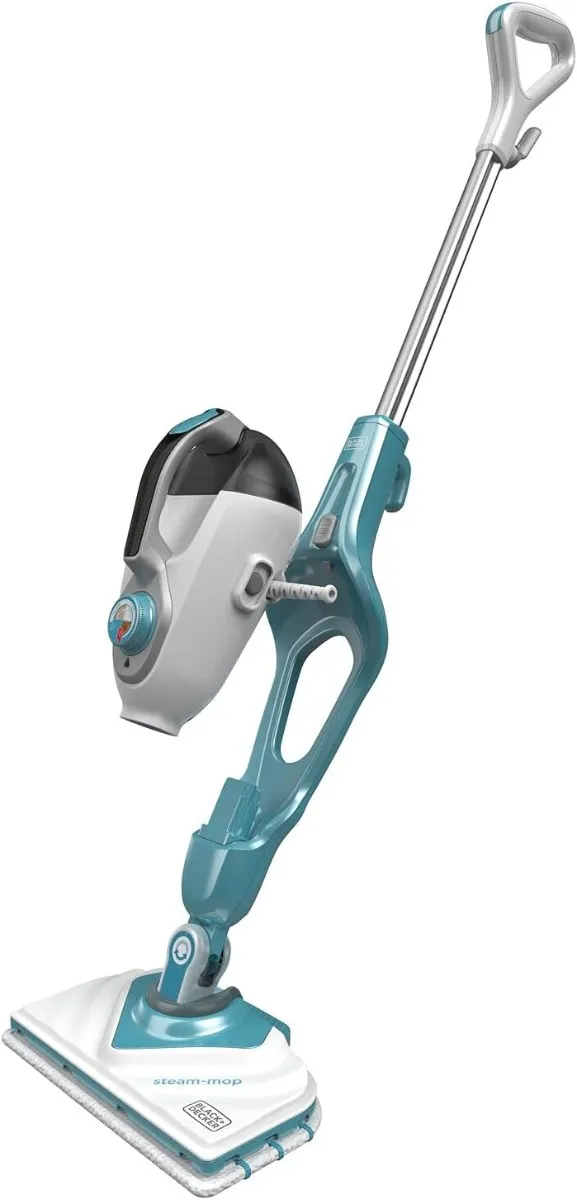 Black+Decker ممسحة بخار 1300W 10 في 1 أبيض/أزرق - FSMH13E10-B5