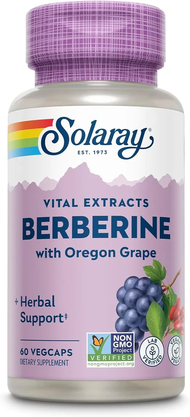 Solaray Berberine Root Extract Advanced Formula (60 Vegetarian Capsules)