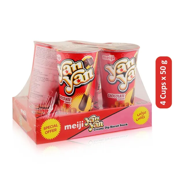 Meiji Yan Yan Choco & Strawberry Creamy Dip Biscuit