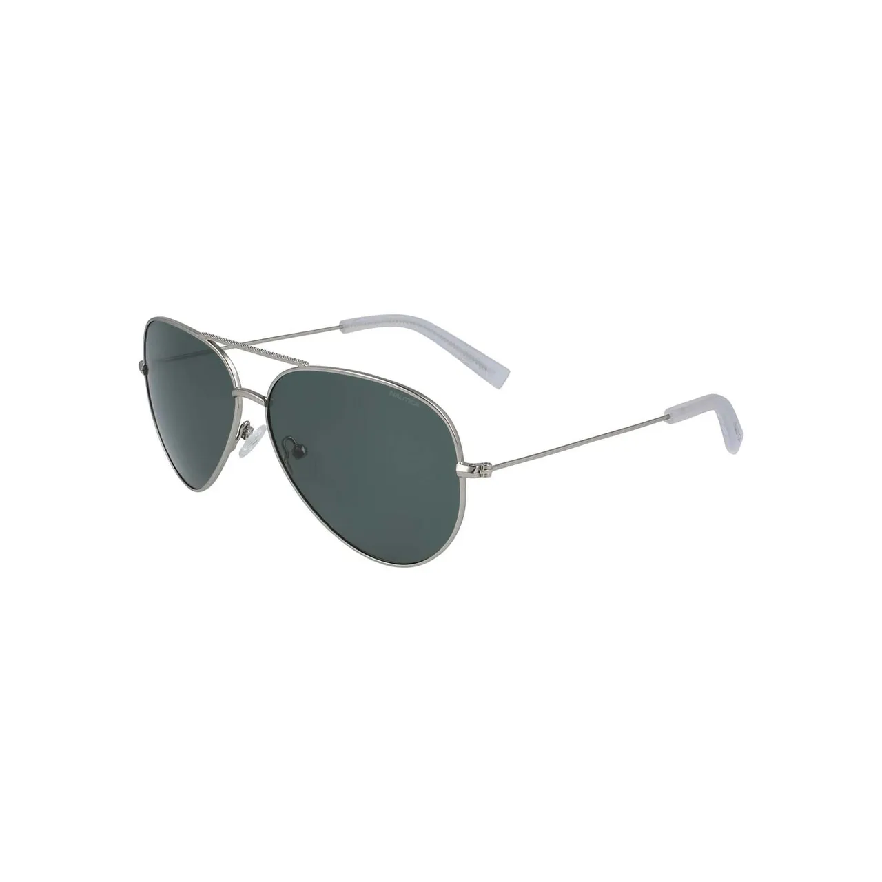 Nautica نظارات شمسية رجالية Aviator N4639SP فضي مطفي