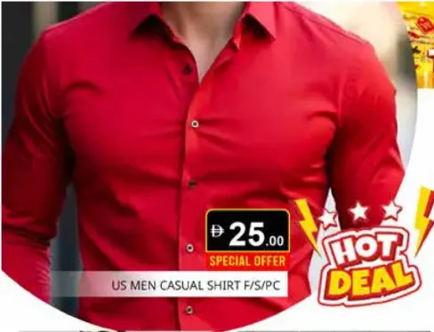 Us Men Casual Shirt F/S