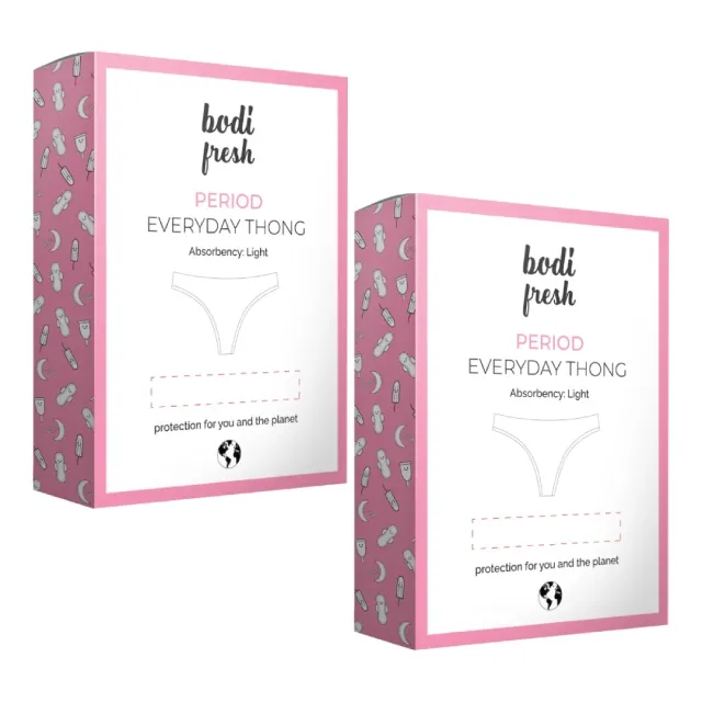 Bodi Fresh Period Underwear Thong Nude Medium