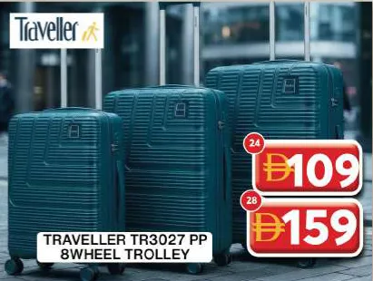 Traveller حقيبة ترولي PP بـ8 عجلات