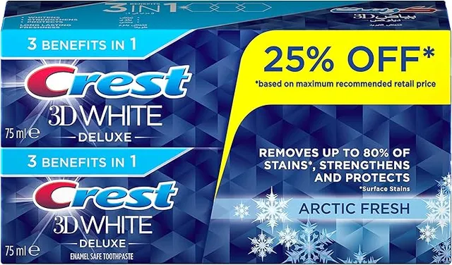 Crest 3D White Deluxe 3 in 1 Whitening ArcticFresh