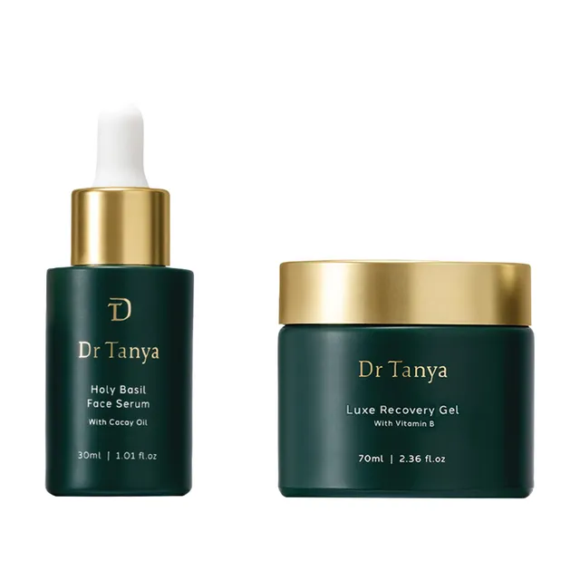 Dr Tanya Soothe + Nourish Holy Basil Face Serum + Luxe Recovery Gel