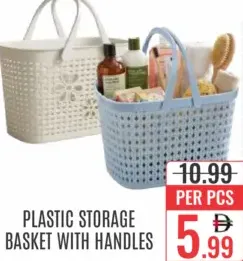 Plastic Storage Basket With Handles
