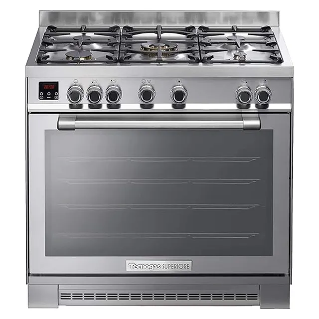 Tecnogas 60cm Superiore - Gas Cooker 90/, Gas Oven With 4 Convection Fan, NG170X96G5VC, 1 Year Warranty, Made In Italy