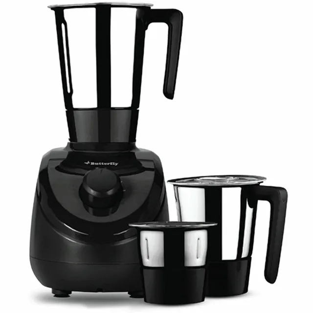 Butterfly Elegant Mixer Grinder with 3 Jars, 750W, Black