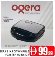 ogera 3 In 1 Ditachable Toaster OG1303GT