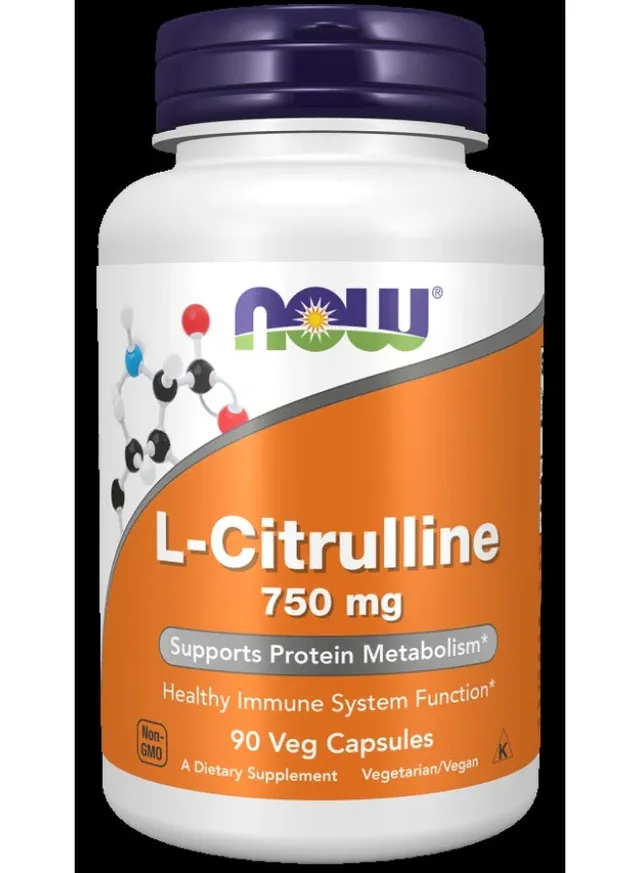 now foods L-Citrulline 750 mg 90 Veg Capsules Amino Acid Supplement for Nitric Oxide Production, Protein Metabolism, Immune System Function & Exercise Performance Support