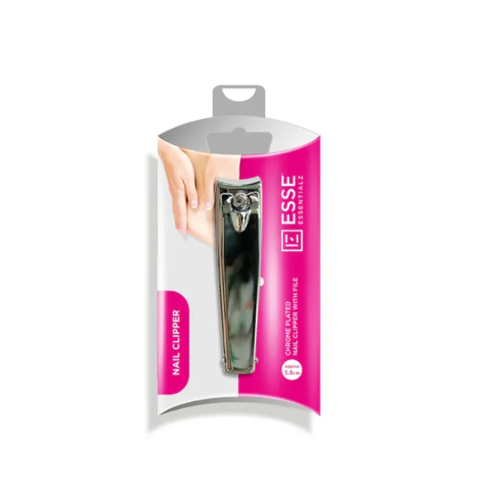 Essentialz قصافة أظافر مطلية بالكروم مع مبرد 5.6 cm