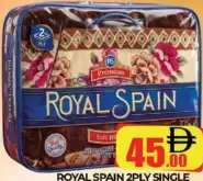 Royal Spain Single Blanket 2Ply