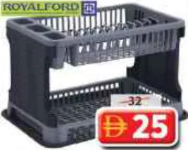 Royalford Dryzone 2Layer Plastic Dish Rack