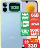 Honor Play 20A، ذاكرة رام افتراضية 6GB، ذاكرة تخزين 32GB، بطارية 5000mAh