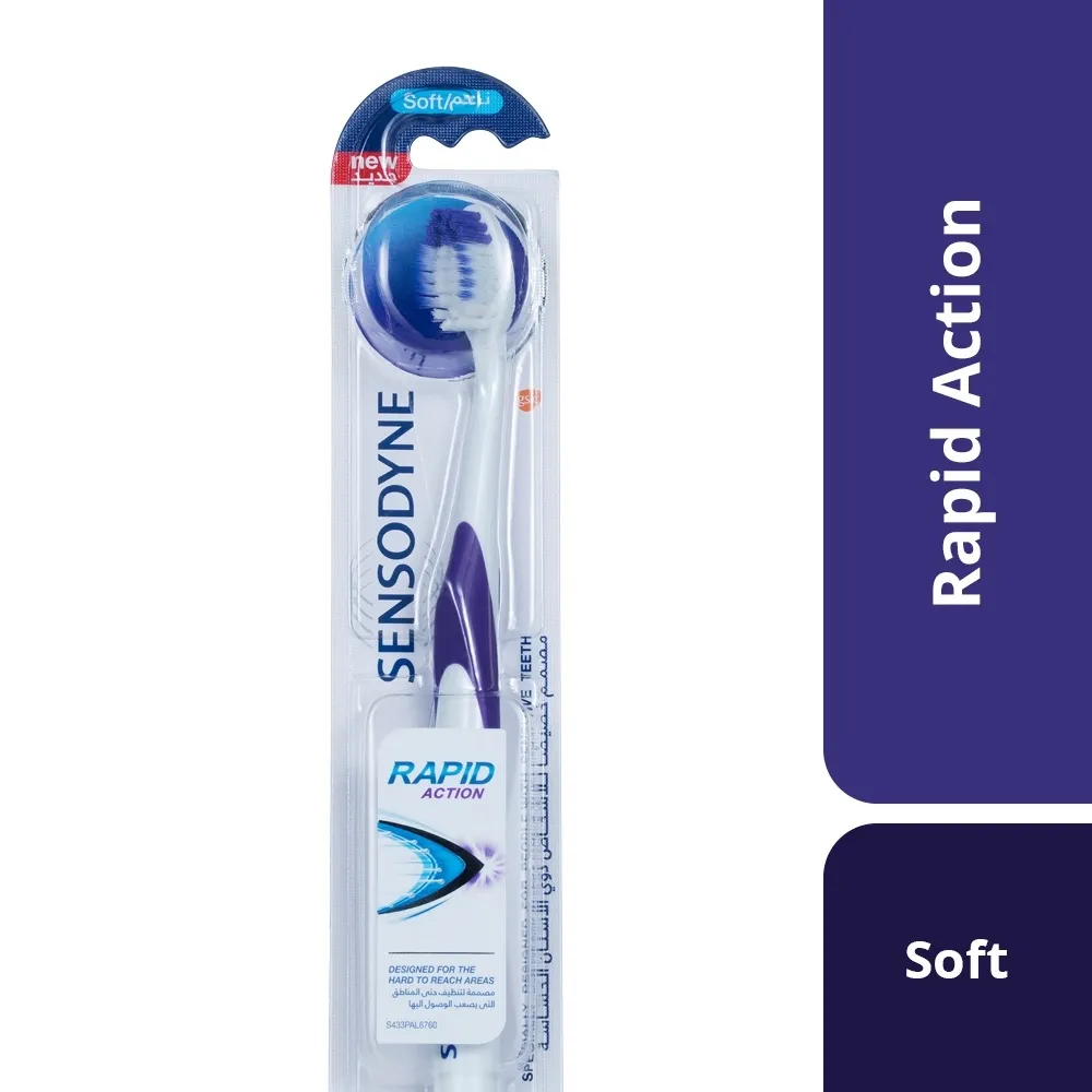 Sensodyne فرشاة أسنان رابيد أكشن ناعمة