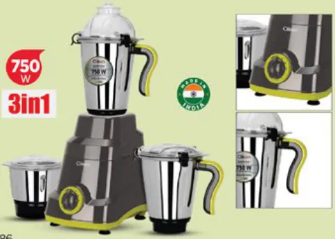 Clikon خلاط ومطحنة 3 في 1 بقدرة 750W، Ck2686