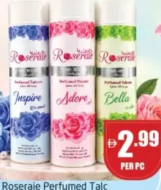 Rosearie Perfumed Talc Asstd