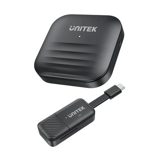 Unitek USB-C Wireless HDMI Extender Kit with 4K Resolution Support, Ultra-Low Latency, 30M Transmission Range, Plug-and-Play Streaming for TVs, Projectors, and Monitors