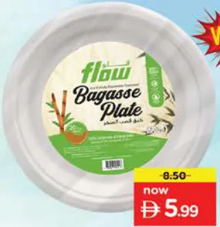 Flow Bagasse Round Plate
