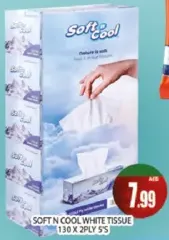 Soft n Cool Tissue White 2 Ply