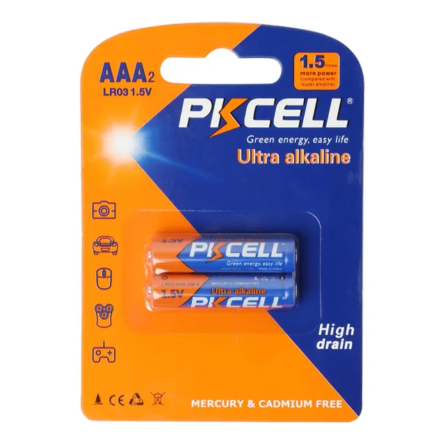 Pkcell Ultra Digital Alkaline AAA Battery - 2 Pieces