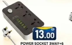 Power Socket 3Way+6 Usb Port PKG-10088/R05