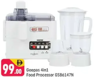 Geepas 4in1 Food Processor GSB6147N