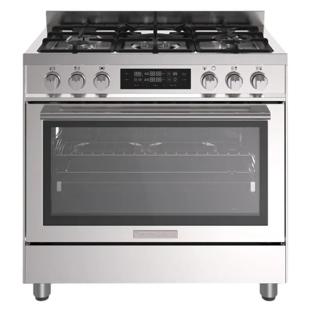 Tecnogas 90x60cm Superiore Cooker TCP19GG5WX, Cast Iron, Stainless Steel, 5 Burners