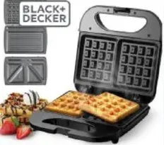 Black+Decker صانعة الساندويتش والوافل Ts2130