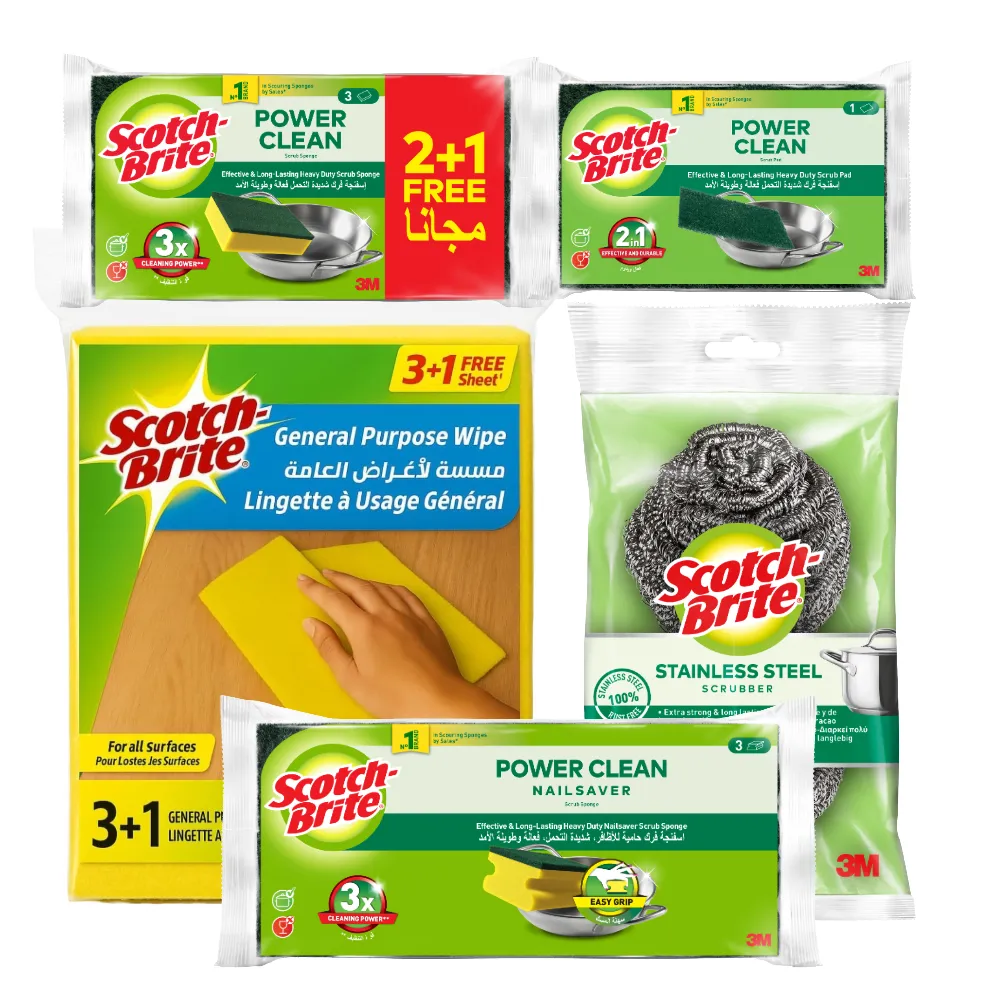 3M scotch brite عبوة كومبو ليف التنظيف