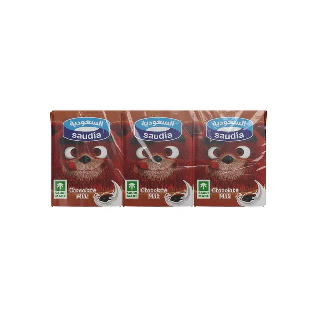 Saudia Uht Choco Milk 200 Mlx5Pcs+1Pc Free