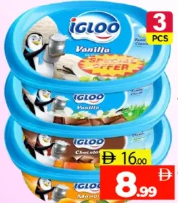 Igloo Ice Cream Vanilla+Chocolate+Mango