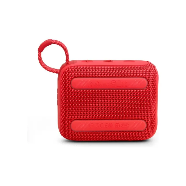 Go 4, Ultra-portable JBL Pro Sound with punchier bass, Up to 7 hours playtime, Waterproof and dustproof, RED