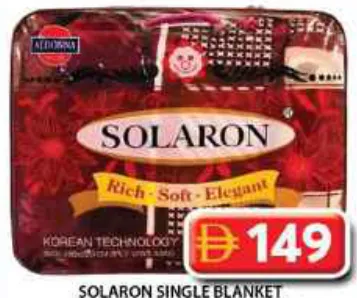 Solaron Single Blanket 2 Ply