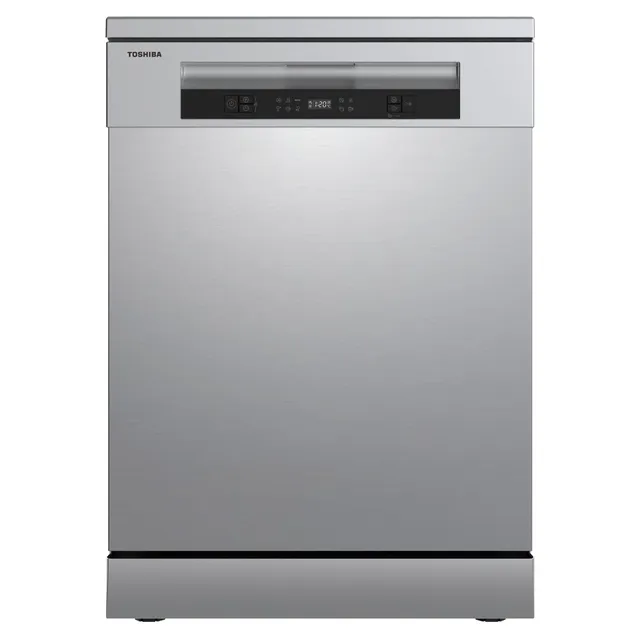 Toshiba 14 Place Settings Freestanding Dishwasher, 6 Programs, DW-14F5ME, Silver