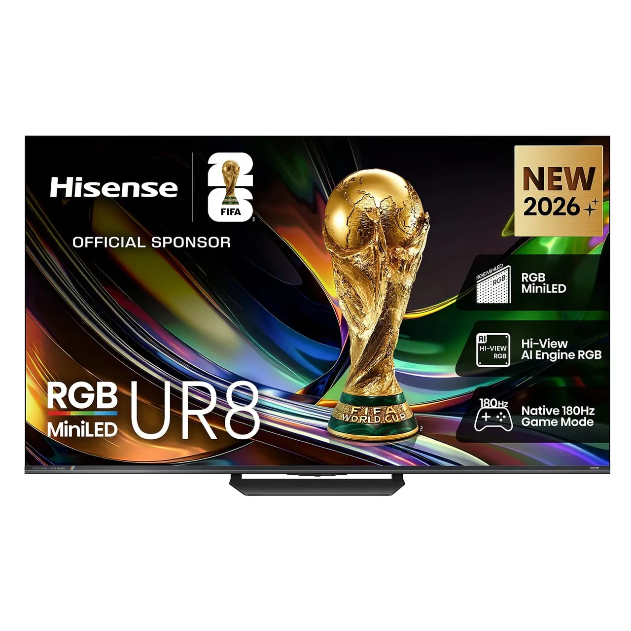 Hisense تلفزيون ذكي MiniLED سلسلة UR8S مقاس 75 بوصة 4K (2026)، رمادي فحمي، 75UR8S