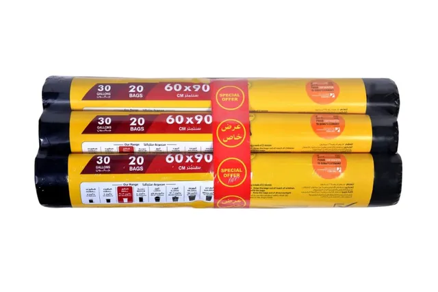 Avant Garde 30 Gallon -60 x 90 cm Black Long Roll - 3 x 20BAGS