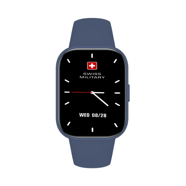 Swiss Military Rhine 3 Smart Band Calling, 1.45 Inch IPS Display, Bluetooth Calling, Heart Rate Blood Pressure SpO2 Monitoring, 7 Day Battery, Blue, SM-BAND-RHINE3-BLUFBLUS