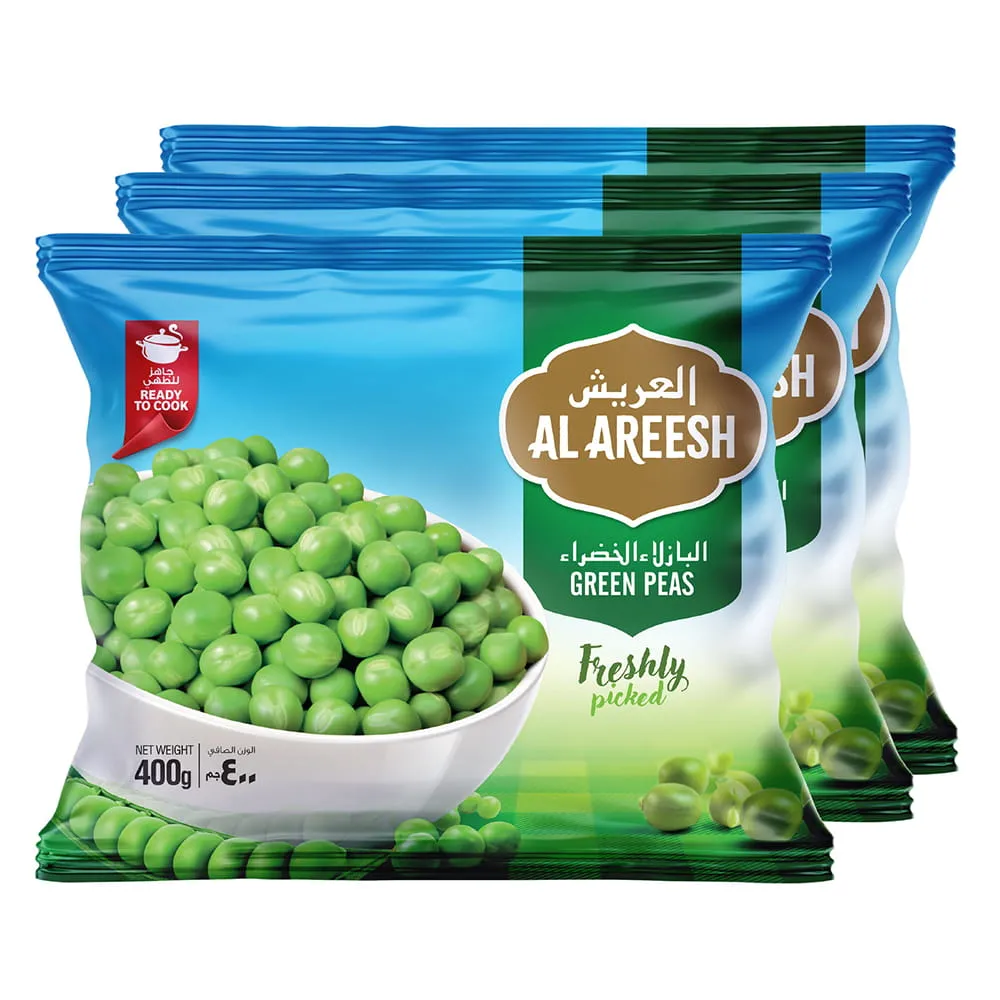 Al Areesh بازلاء خضراء 400g x3pcs مجموعة