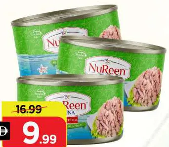 Nureen Canned Tuna Shred Soybean Oil