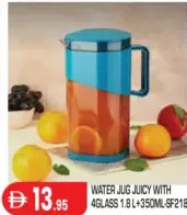 Water Jug Juicy With 4 Glass SF2187