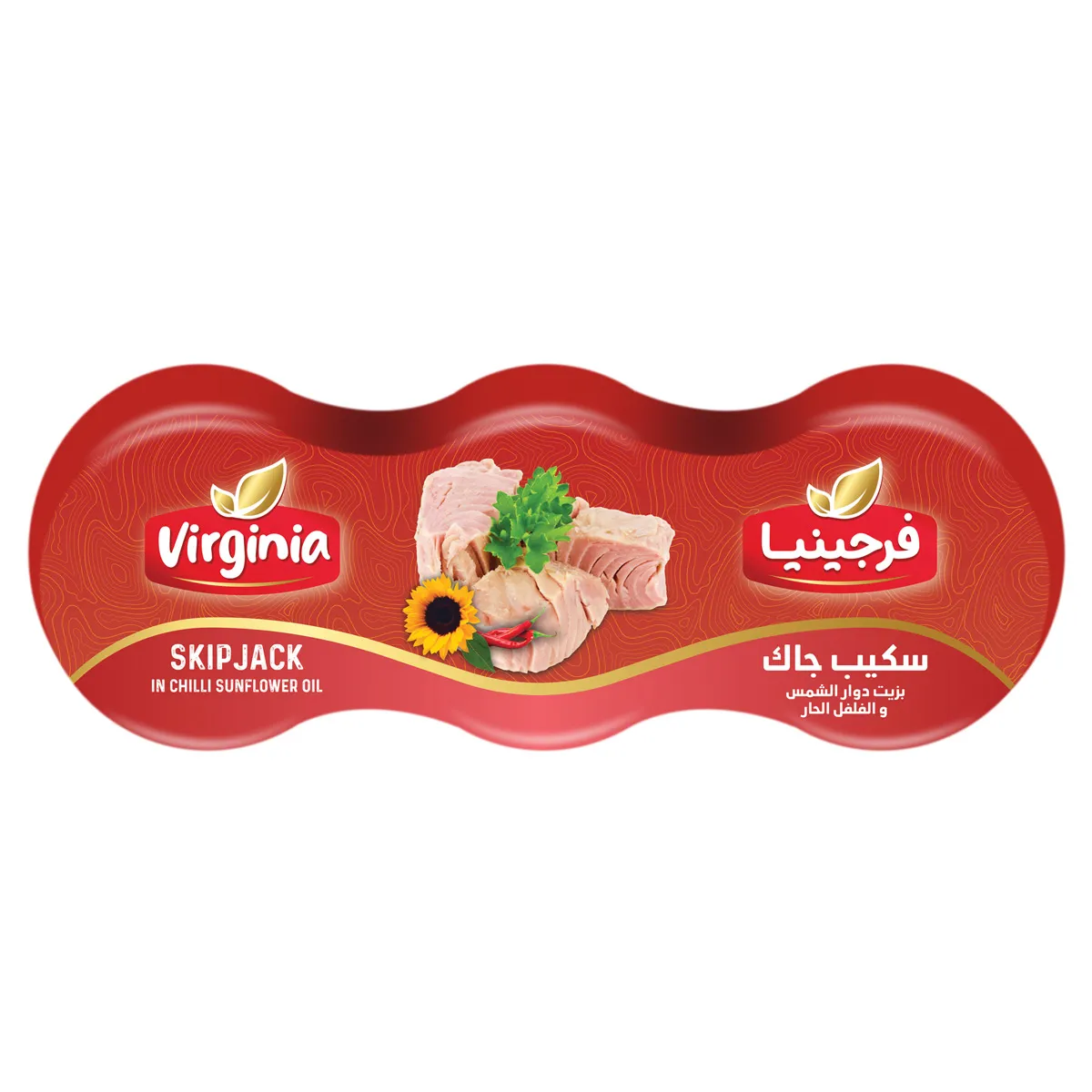 Virginia Skipjak تونة بالفلفل الحار في زيت دوار الشمس