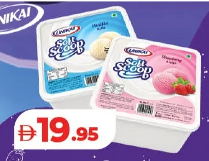Unikai Soft Scoop Ice Cream Assorted
