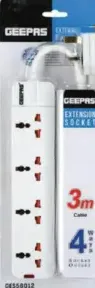 Geepas 4Way Extension Socket GES58012
