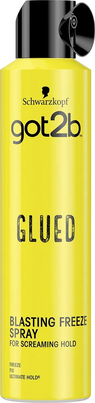 بخاخ التثبيت القوي Glued Blasting Freeze Spray من Schwarzkopf Got2b