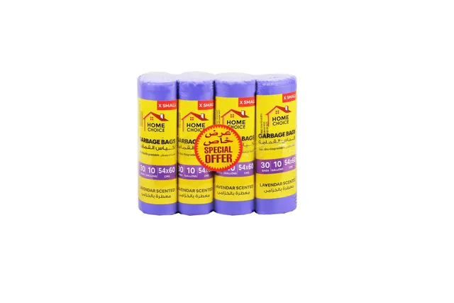 Home Choice Garbage Bag Lavender Scent 54x60cm - 4 x 30 Pcs