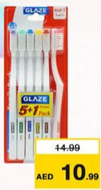 Glaze Toothbrush Family Pack Hard Assorted