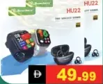 Smartbarry ساعة + بلوتوث Hu22