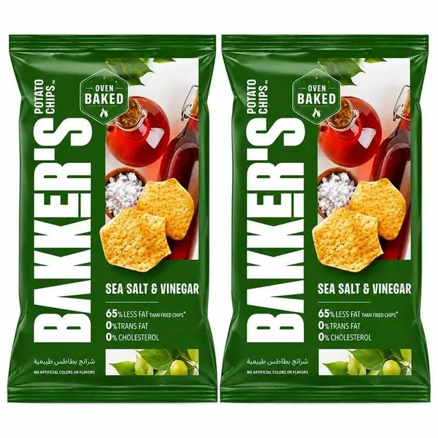 Bakkers Sea Salt N Vinegar Potato Chips