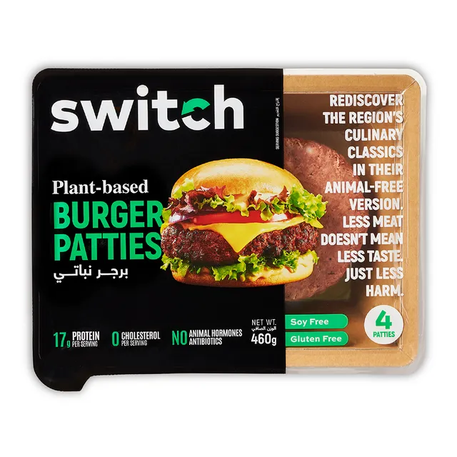 Switch Plant-Based Burger Patties - 4 Pcs